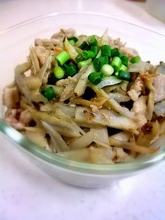 豚バラ肉とごぼうのさっぱり炒め-レシピのメイン写真
