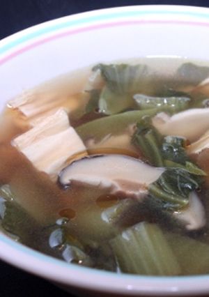 乾燥湯葉と青梗菜の中華スープ-レシピのメイン写真