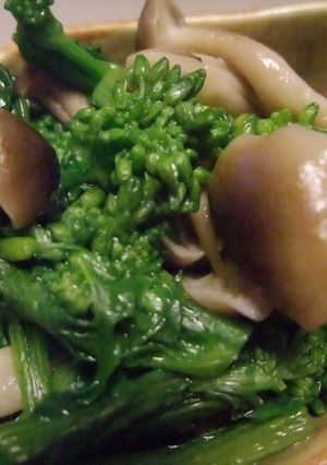 菜の花としめじのお浸し（味付け：昆布茶）-レシピのメイン写真