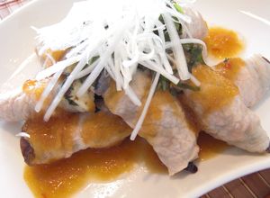 レンチン♪なすシソ豚巻きおろしポン酢-レシピのメイン写真