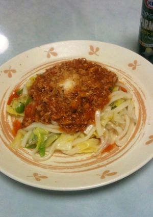 焼きうどん　和風ミートソース-レシピのメイン写真