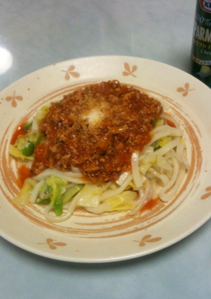 焼きうどん　和風ミートソース-レシピのメイン写真