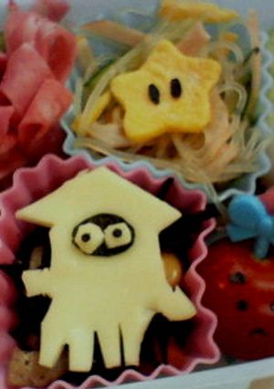 キャラ弁　マリオ スター☆クラゲｃｈａｎ-レシピのメイン写真