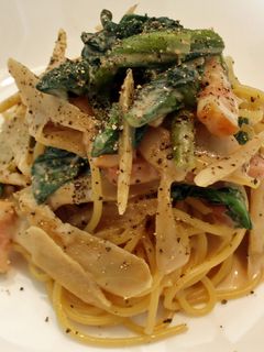 ごぼうのクリームパスタ・きんぴら風味-レシピのメイン写真