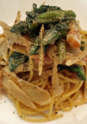 ごぼうのクリームパスタ・きんぴら風味-レシピのメイン写真