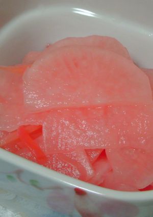 ほんのり春色✿簡単♪大根のお漬物-レシピのメイン写真