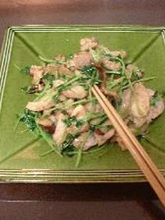 豆苗と鶏肉のうま炒め-レシピのメイン写真