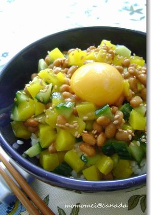 冷蔵庫の残り物で♪納豆丼-レシピのメイン写真
