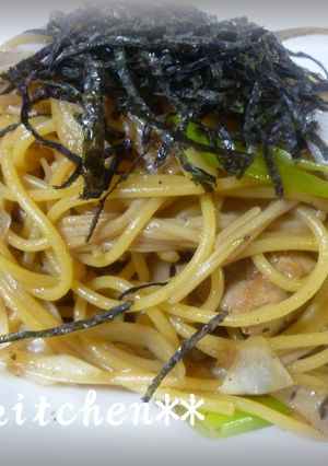 鶏肉の和風醤油パスタ-レシピのメイン写真