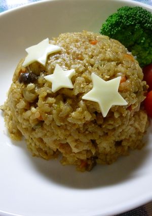 ルクルーゼで簡単和風カレーピラフ風☆-レシピのメイン写真