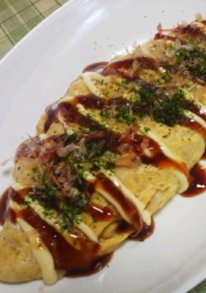 山芋入りトロッとオムレツ☆B級グルメ風-レシピのメイン写真