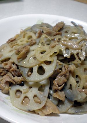 レンコンと豚肉のきんぴら風-レシピのメイン写真