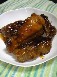 簡単ごぼうとスペアリブの梅酒煮-レシピのメイン写真
