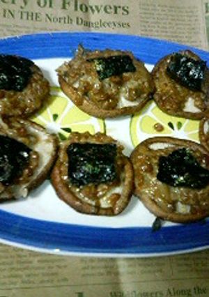 納豆と椎茸のマヨえのき焼き-レシピのメイン写真