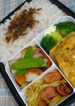 お弁当仕様！液だれしない半熟オムレツ♪-レシピのメイン写真