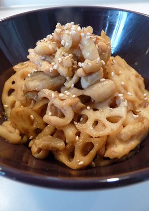 鶏皮と蓮根のきんぴら-レシピのメイン写真