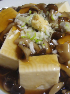 サッとできる!あんかけキノコ豆腐-レシピのメイン写真