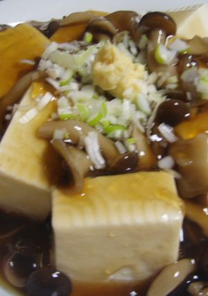 サッとできる！あんかけキノコ豆腐-レシピのメイン写真