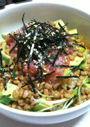 ＊ねぎとろ納豆アボカドdeカフェ丼＊-レシピのメイン写真