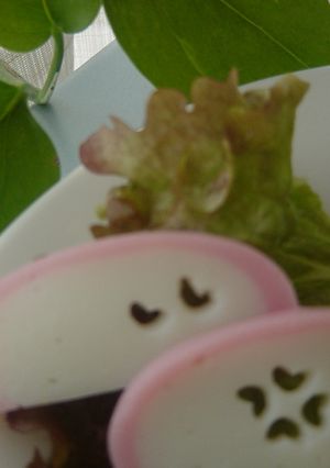 わっ！可愛い～♪かまぼこハートの飾り-レシピのメイン写真