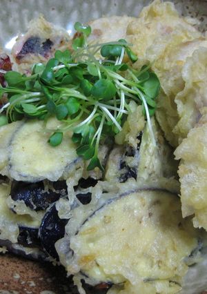 れんこんの鳥ひき肉サンド天ぷら☆　-レシピのメイン写真