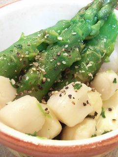 小柱とアスパラガスのバター炒め-レシピのメイン写真