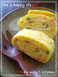 子供喜ぶ☆カニカマヨの卵焼き。+☆+。゚-レシピのメイン写真