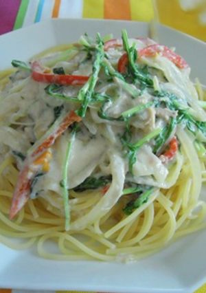 野菜たっぷり アンチョビクリームパスタ-レシピのメイン写真