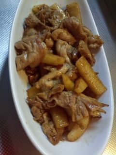 豚肉と長芋の炒め物-レシピのメイン写真