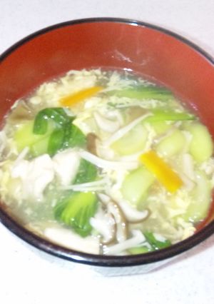 簡単！卵ときのこのスープ（和風）-レシピのメイン写真