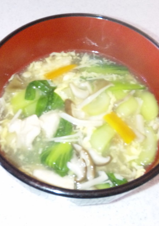 簡単！卵ときのこのスープ（和風）-レシピのメイン写真