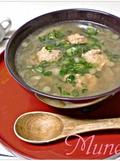 しっかりおかずになる鶏団子の春雨スープ✿-レシピのメイン写真
