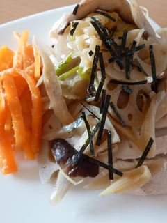 蒸し鶏の根菜ソース-レシピのメイン写真