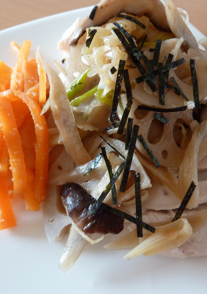 蒸し鶏の根菜ソース-レシピのメイン写真