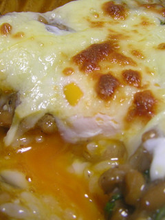 ランチに♫納豆ドリア風~柚子胡椒・海苔・梅干し入ってます^^*-レシピのメイン写真
