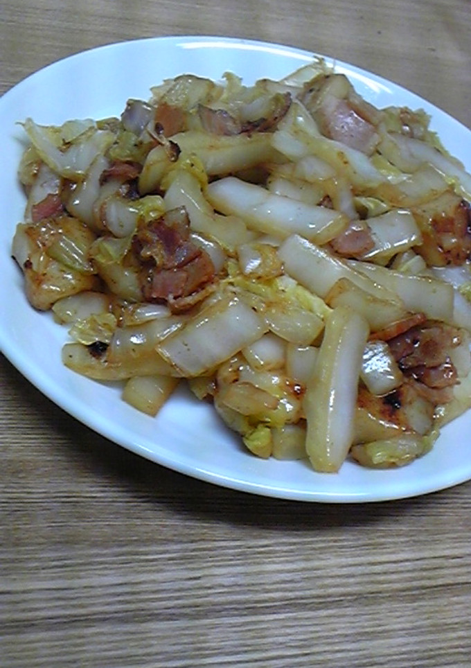おもちとベーコンの白菜炒め-レシピのメイン写真