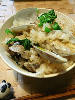 あさりと菜の花の炊き込みご飯-レシピのメイン写真