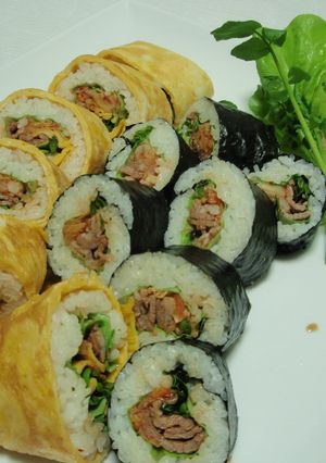 焼き肉2色巻き-レシピのメイン写真