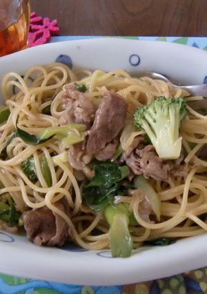 おかわりしたい！★牛肉とネギのパスタ★-レシピのメイン写真
