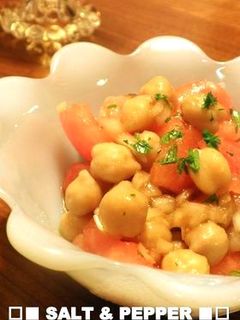 ***ひよこ豆★トマトの小鉢***-レシピのメイン写真