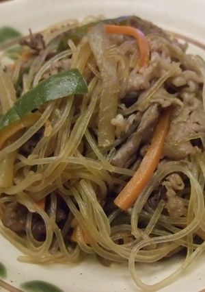 牛肉ヤーコンピーマン人参でチャプチェ風-レシピのメイン写真