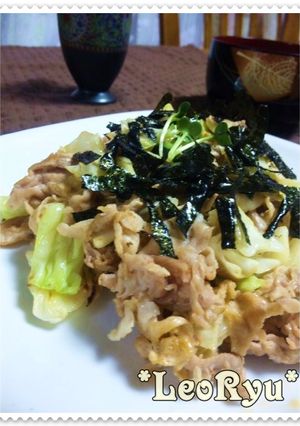 ✿豚肉と春きゃべつのわさマヨ炒め ✿-レシピのメイン写真