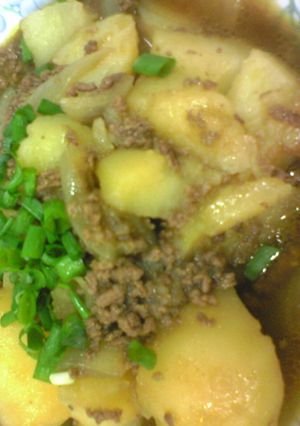 大人気♪カレー風味のひき肉じゃが☆-レシピのメイン写真