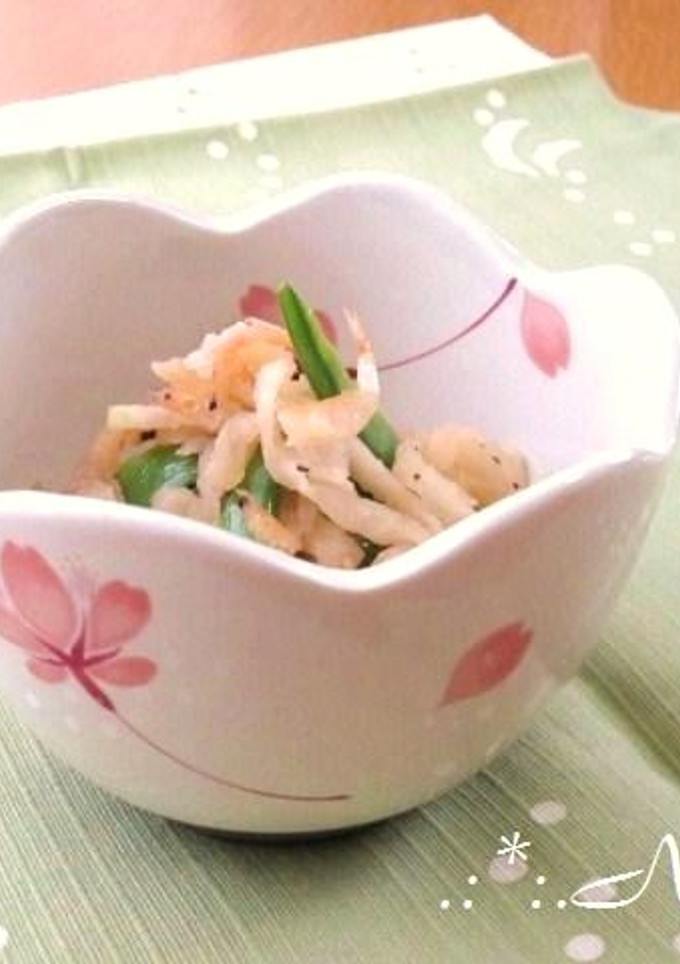∮切干大根とさやえんどうと桜エビ炒め∮-レシピのメイン写真