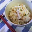 アジの干物から~梅と一緒にまぜご飯~