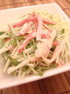 水菜とカニカマのマヨぽん和え-レシピのメイン写真