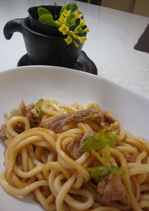 一人ランチに♪ユズ胡椒焼きうどん-レシピのメイン写真