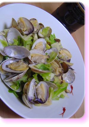 -あさり春キャベ❀酒蒸し醤油風味--レシピのメイン写真