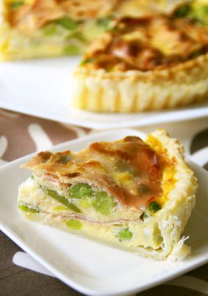 春色♪豆野菜と生ハムのキッシュ-レシピのメイン写真