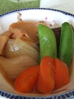 精進 春野菜と車麩の煮物-レシピのメイン写真